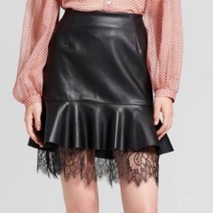 Leather Look Skirt